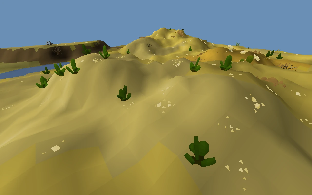 The desert east of the river